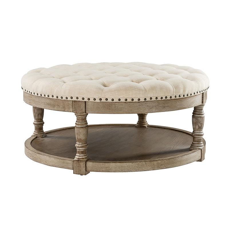 Danilynn Tufted Round Cocktail Ottoman Coffee Table
