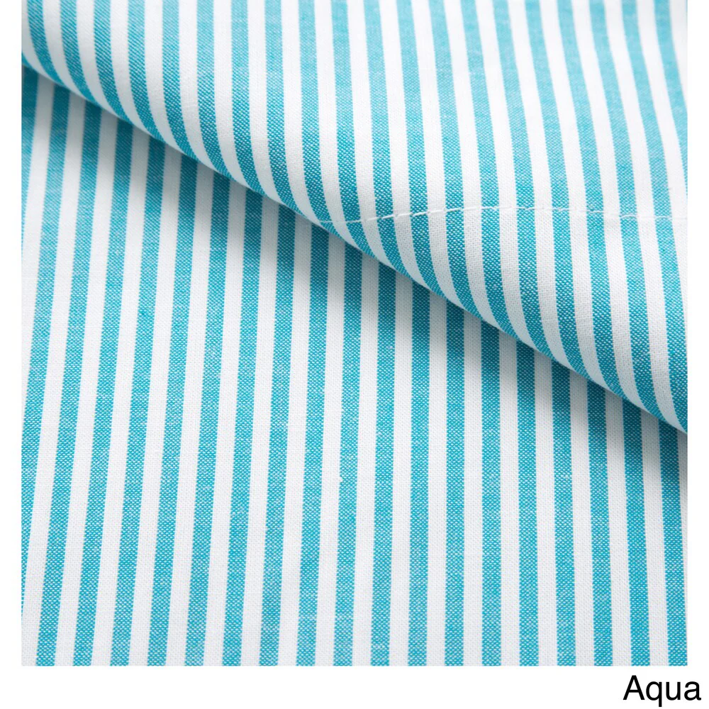 Oxford Stripe 100-percent Cotton Yarn Dyed Standard Pillowcase Set (Set of 2)
