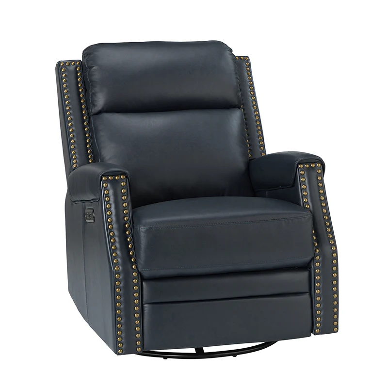Hieronymus Genuine Leather Power Rocking Recliner