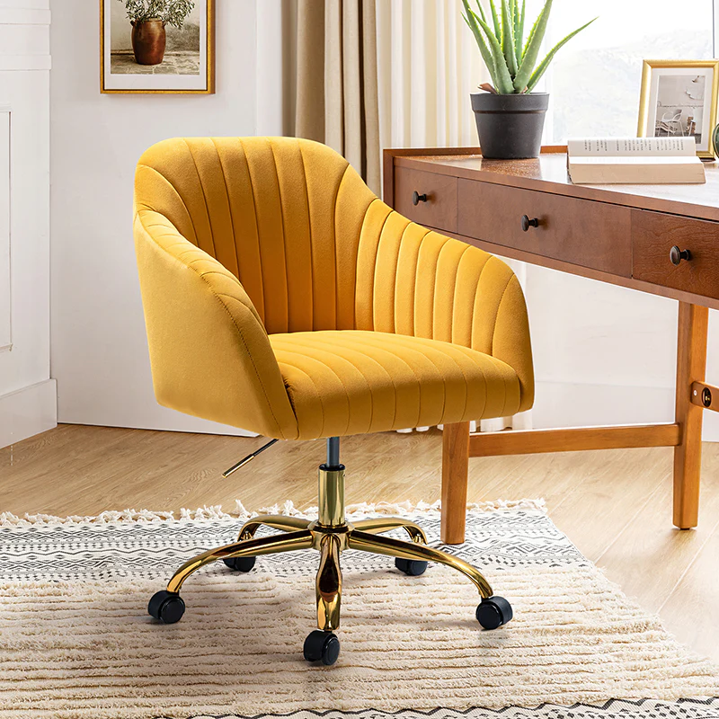 Bright Velvet Office Chair