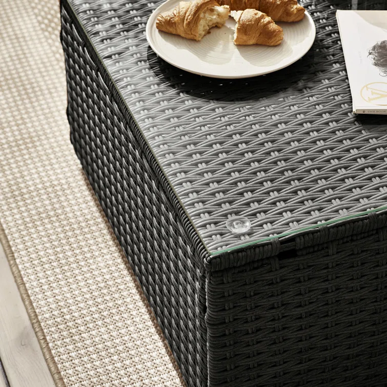 Miacomet Modular Garden Sofa and Table PE Rattan for Modern Gardens and Patios (Cover Included)