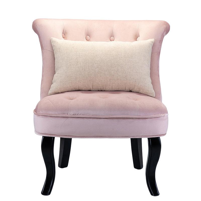 Elegantly Curved Jonnie Tufted Vanity Stool