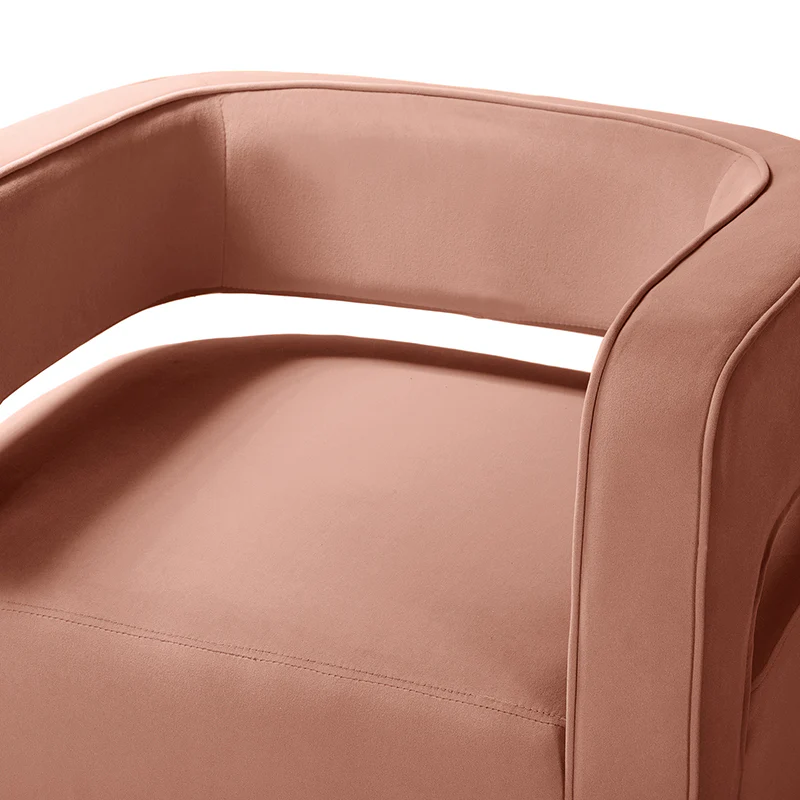 Agata Velvet Swivel Barrel Armchair