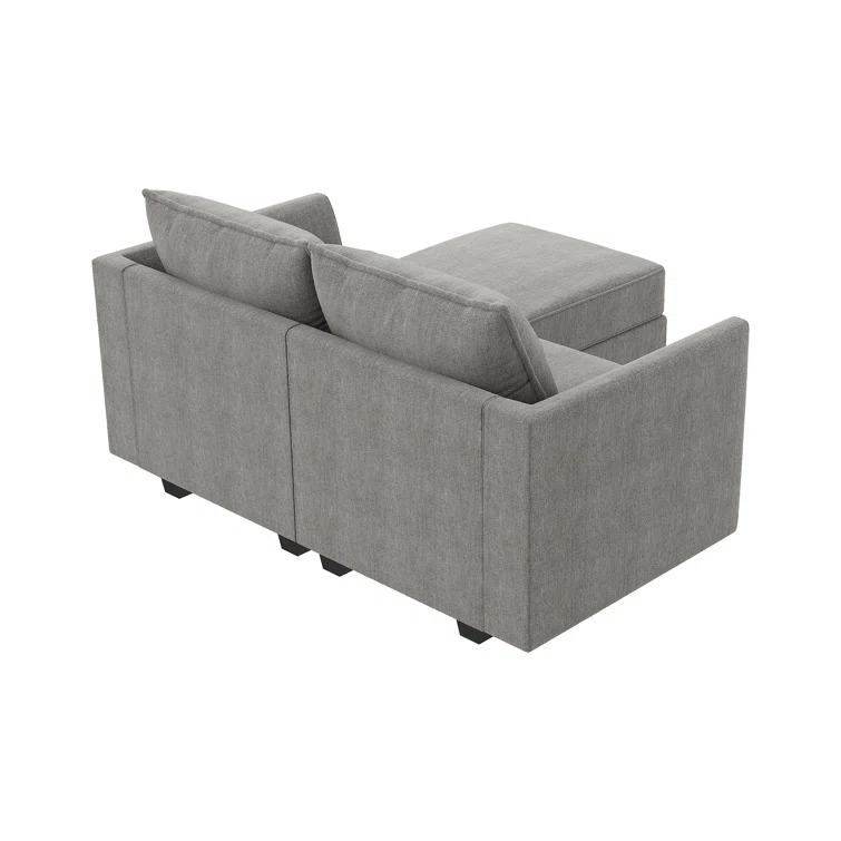 L Shaped Modular Reversible Sofa with Chaise Small Sectional