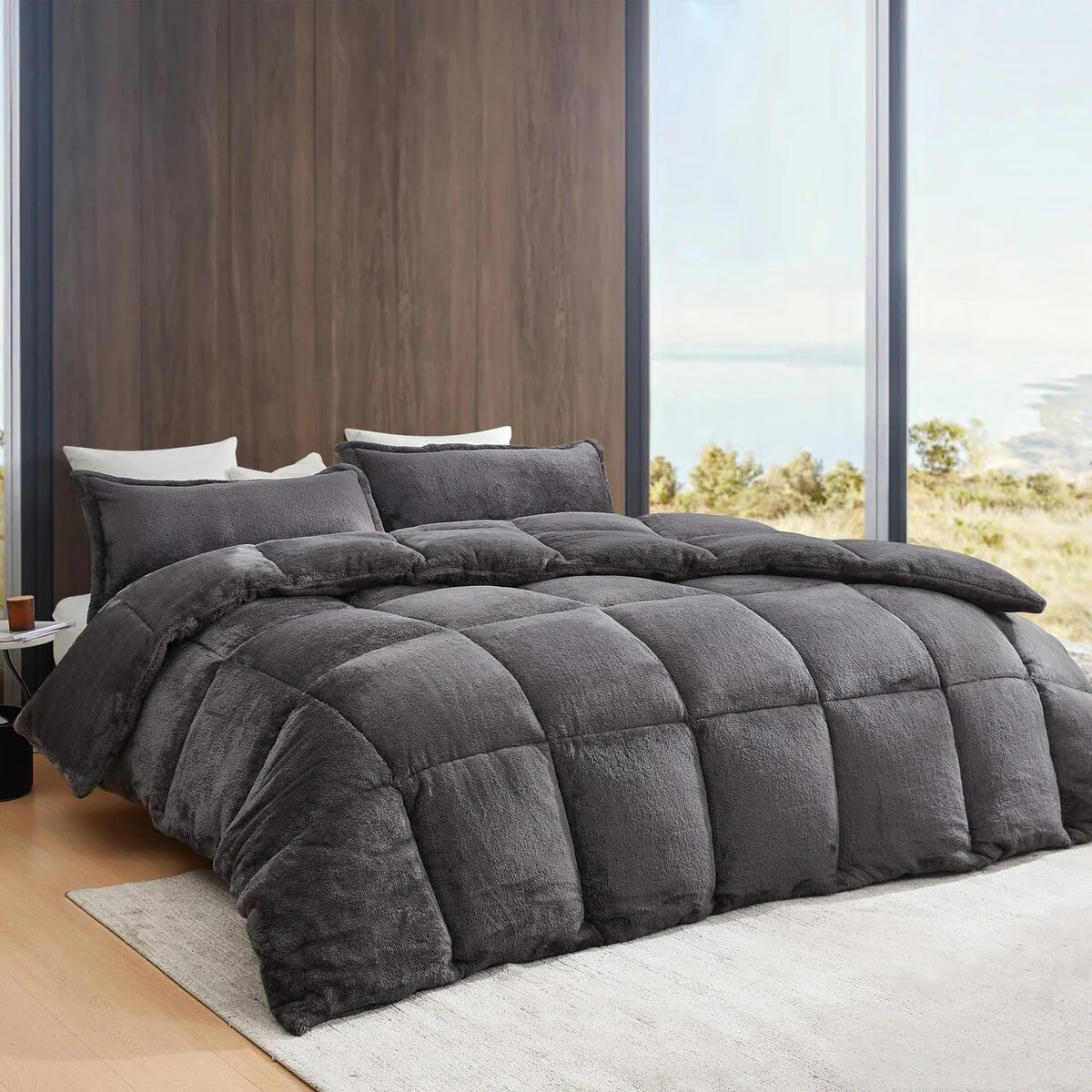 Me Comforter ATE Your Comforter? - Coma Inducer? Oversized Comforter Set - Charcoal Steel