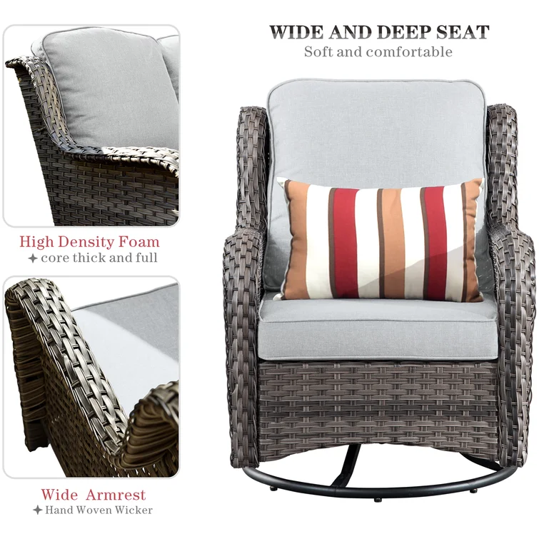 Tommy 5 -Person Outdoor Seating Group With Cushions