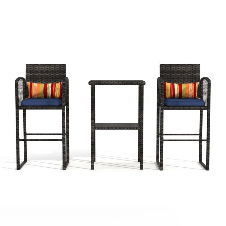 Virgolino 2 - Person Square Outdoor Dining Set with Cushions