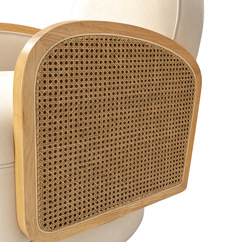 Karen Rattan Swivel Chair With 360-Degree Swivel