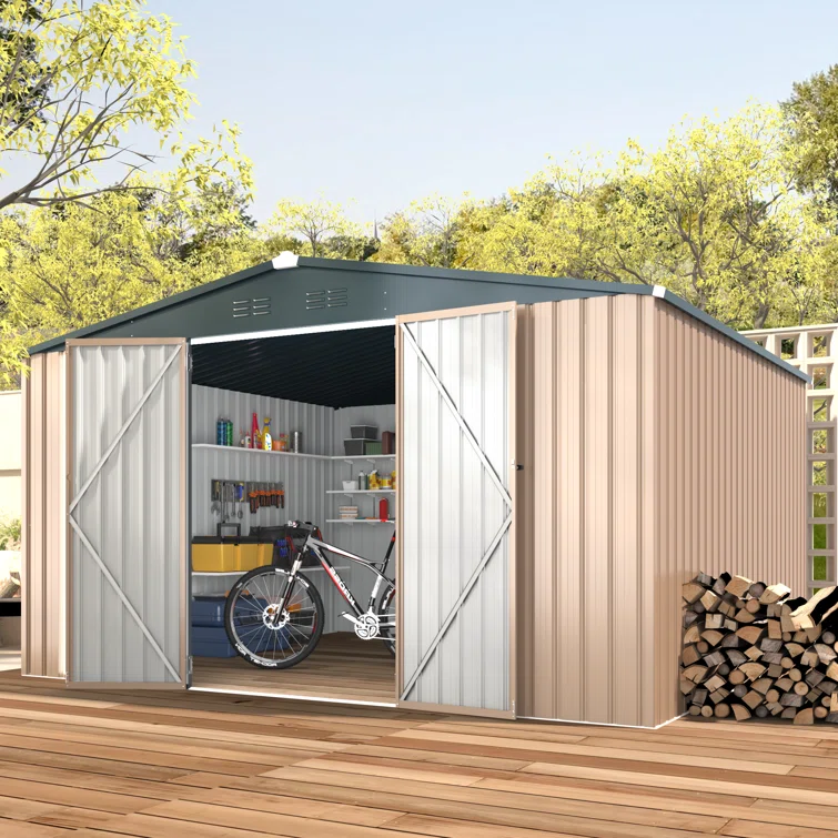 10 ft. W x 12 ft. D Metal Storage Shed