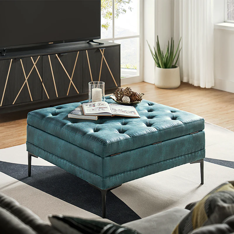 Hartmut Lift Top Shelved Storage Cocktail Ottoman