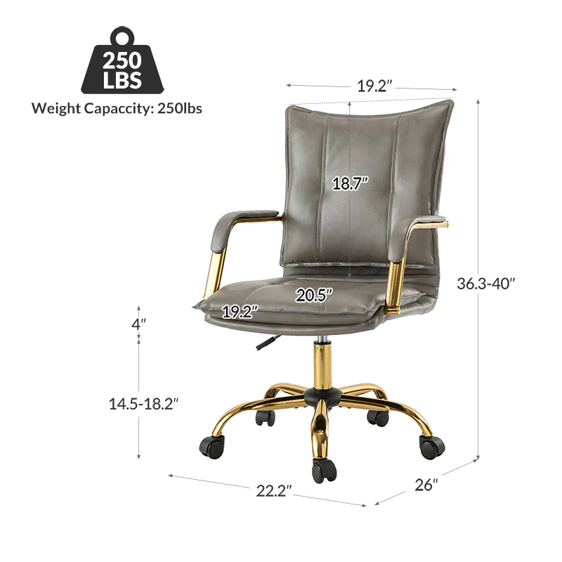 Michele Vegan Leather Task Accent Chair