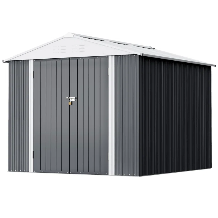 8 ft. W x 6 ft. D Metal Storage Shed