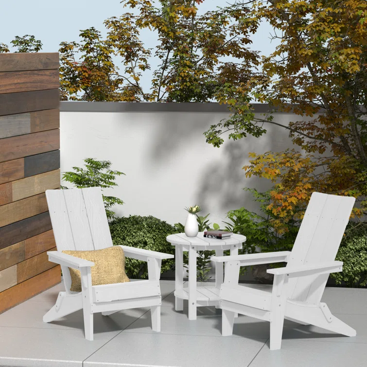Plastic Folding Adirondack Chair with Table