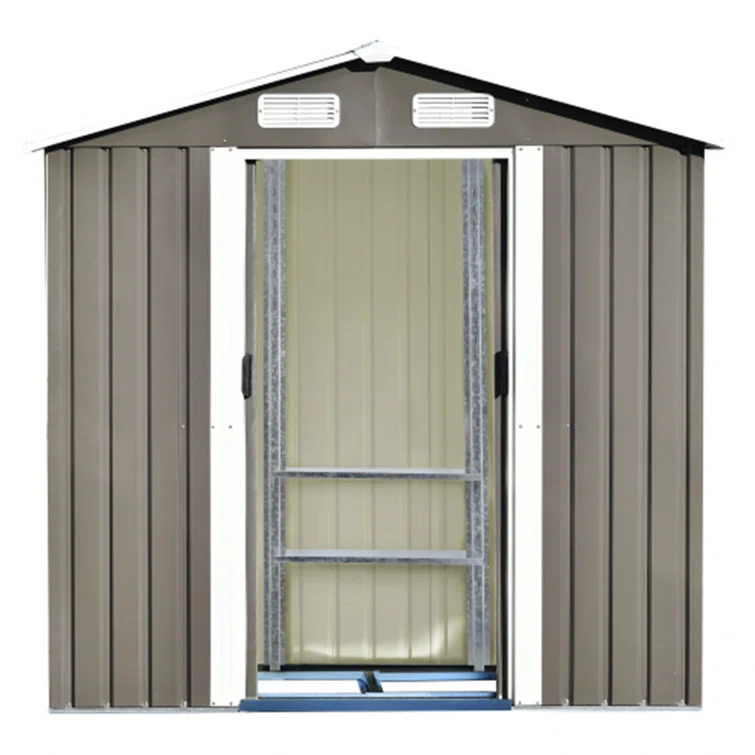 Patio 6 ft. W x 4 ft. D Metal Storage Shed