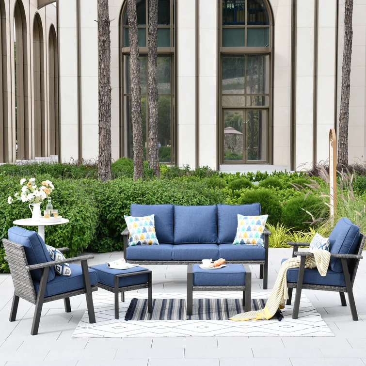 Aisatou 5 - Person Outdoor Seating Group with Cushions