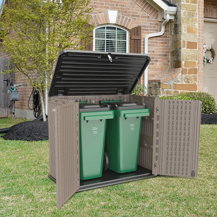 Outdoor 4 ft. 2 in. W x 2 ft. 5 in. D Horizontal Storage Shed