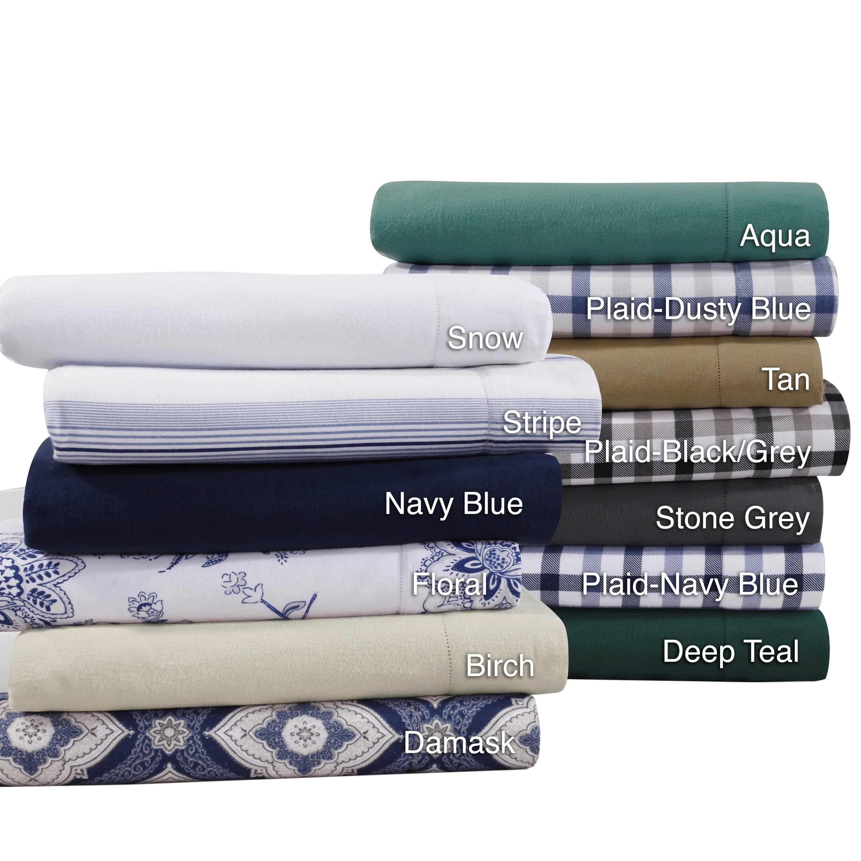 Flannel 200-GSM Solid or Printed Extra Deep Pocket Bed Sheet Set