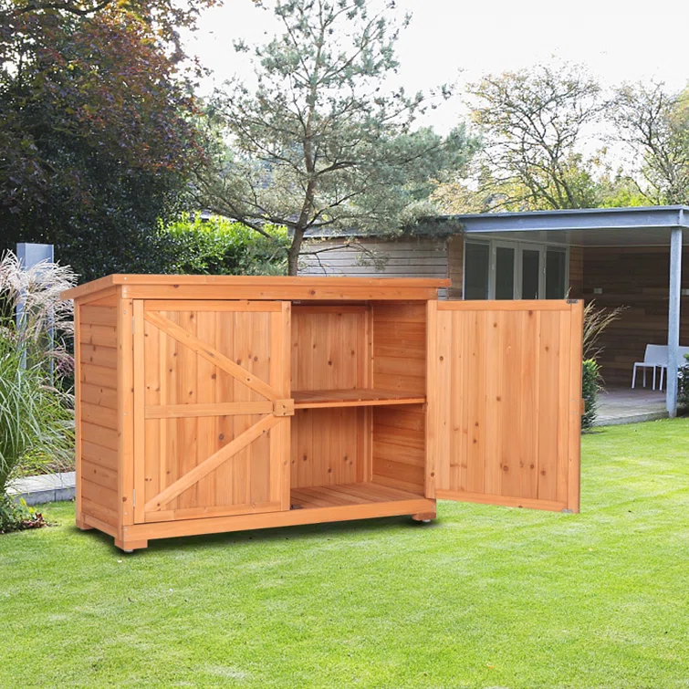 4 ft. W x 1 ft 5 in. D Solid Wood Lean-To Tool Shed
