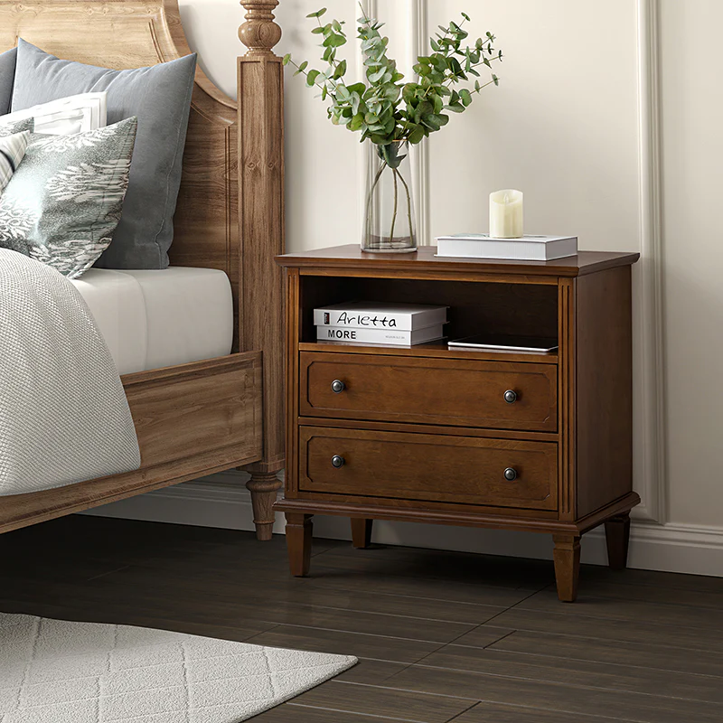Galatea 2 - Drawer Solid Wood Nightstand Chest