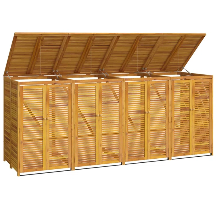 9 ft. 2 in. W x 2 ft. 11in. D Solid Wood Garbage Shed