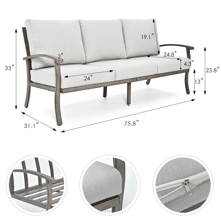 Kannyn 5 - Person Outdoor Seating Group with Cushions