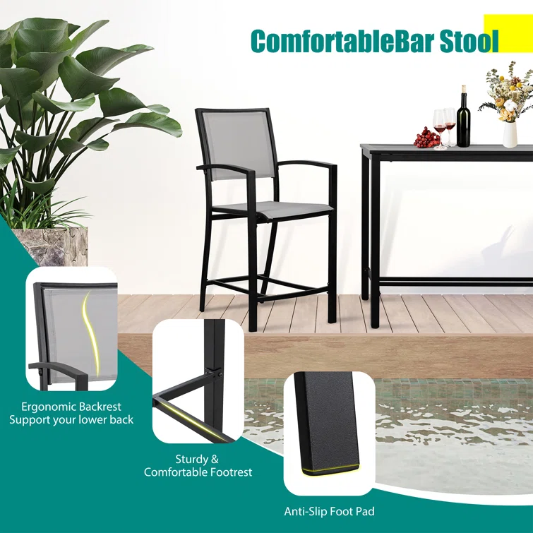 Zaye 4 - Person Rectangular Outdoor Dining Set