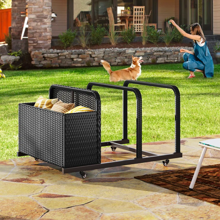 YITA Poolside Wicker Deck Box