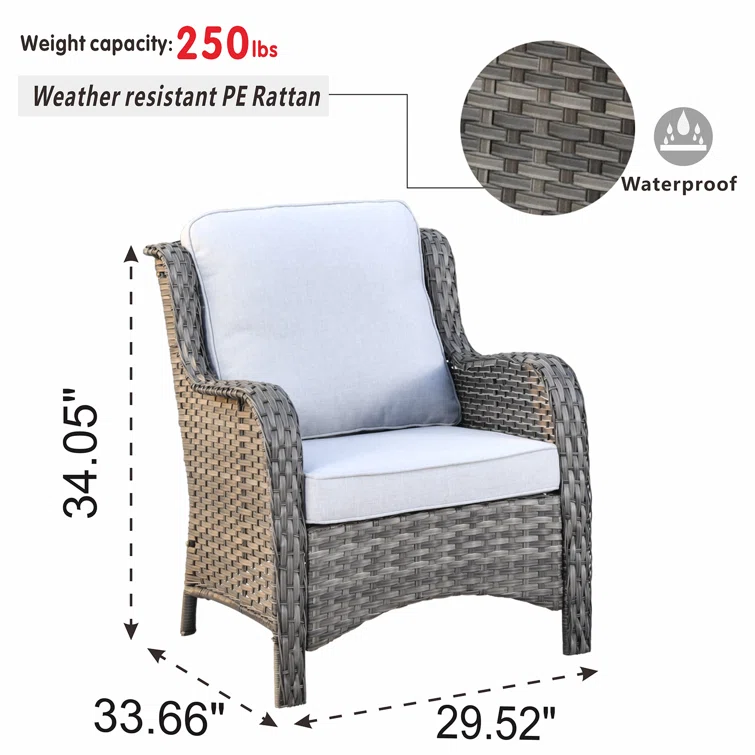 Amanda 5 - Person Outdoor Seating Group with Cushions