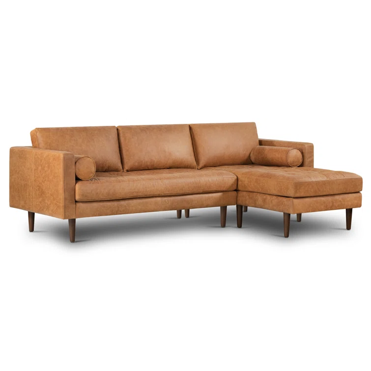 Bismarck 2 - Piece Genuine Leather Sectional