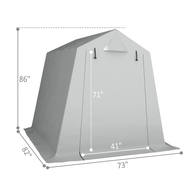 7 ft. W x 7 ft. Portable Bike Shed