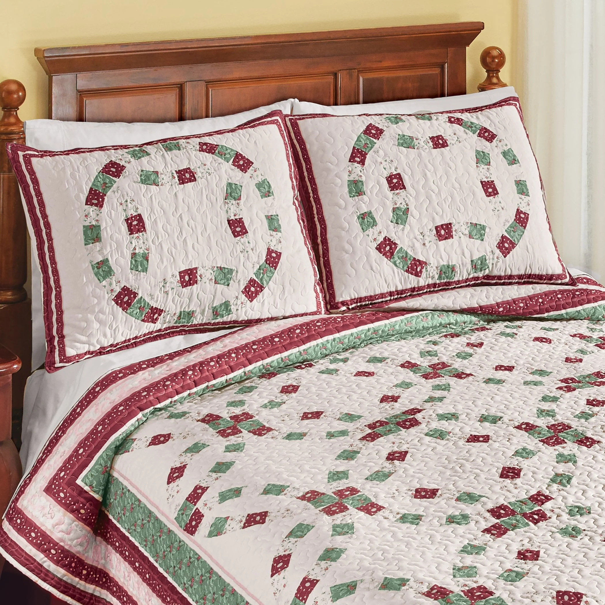 Holiday Wedding Ring Design Pillow Sham