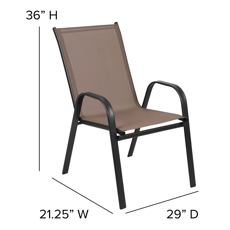Elgin Rippled Glass Patio Table Set