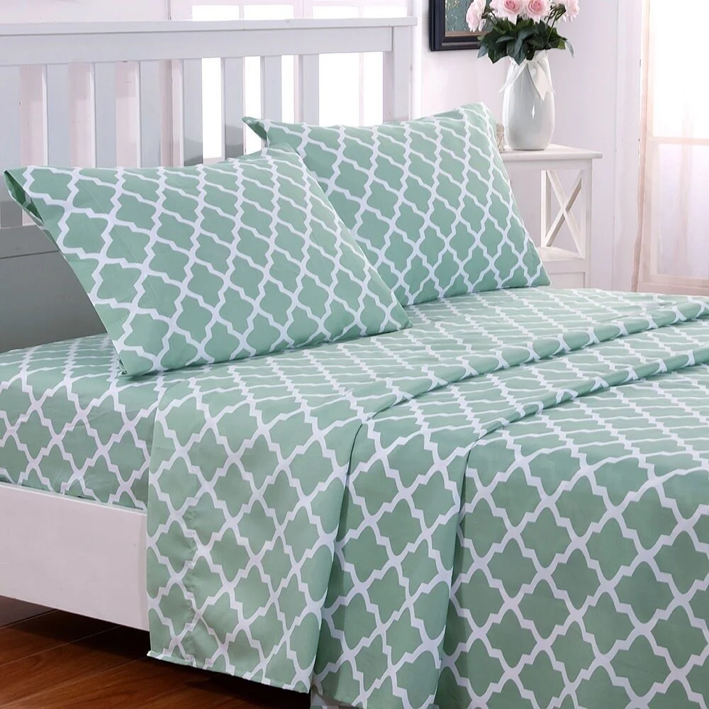 Porch & Den 4-pc. Quatrefoil Deep-pocket Bedsheet Set