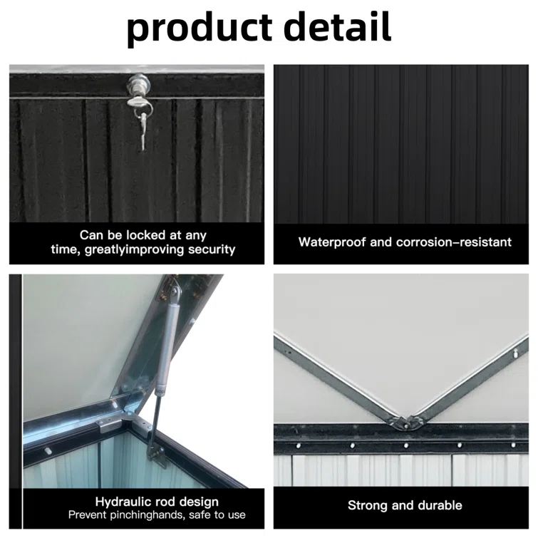 6 ft. W x 3 ft. D Metal Horizontal Tool Shed