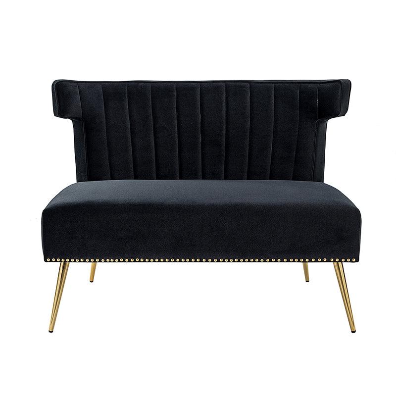 Megara Velvet Armless Wingback Loveseat