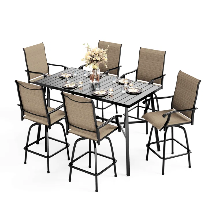 Alyne 6 - Person Rectangular Outdoor Dining Set