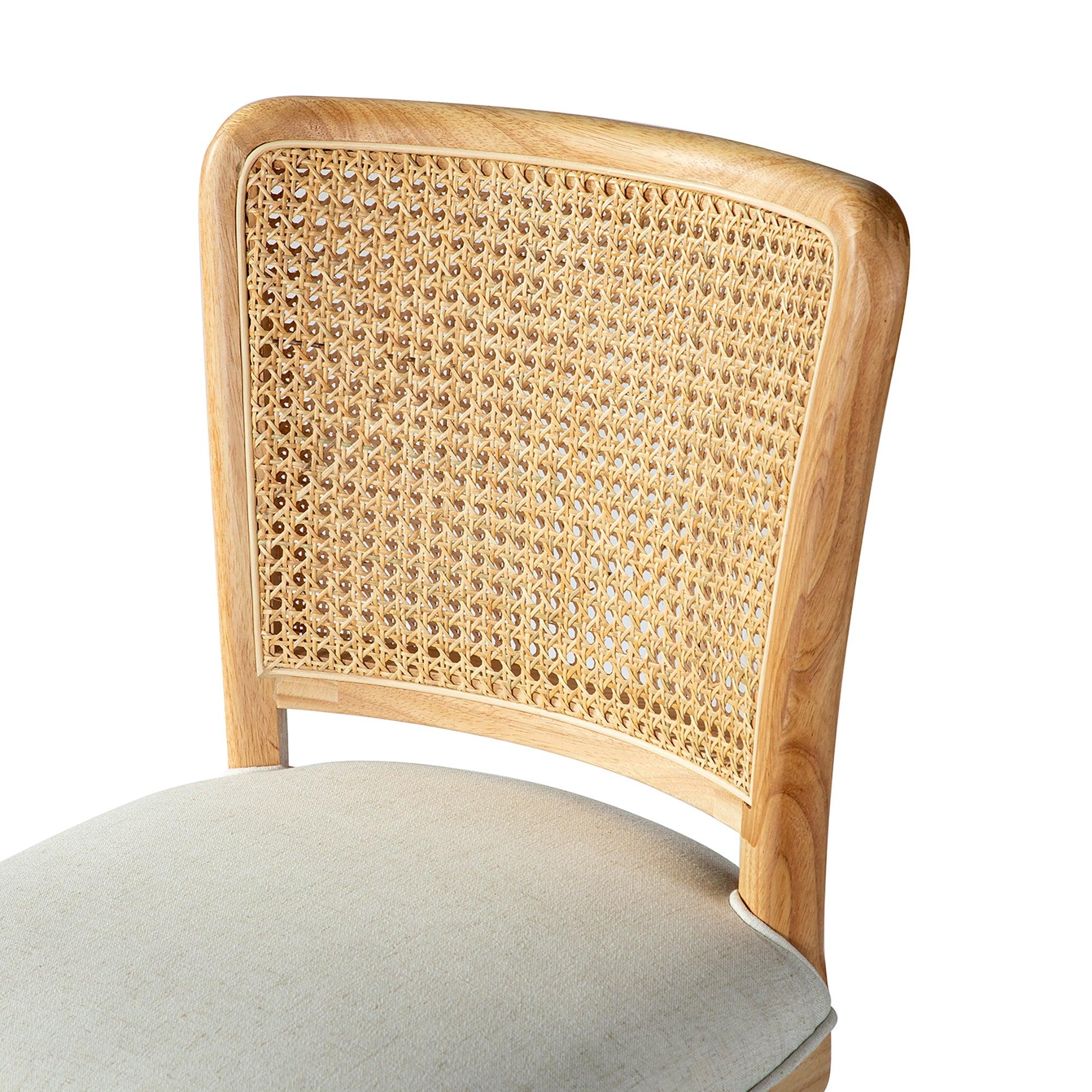 Blanca Cane Task Vanity Table Chair