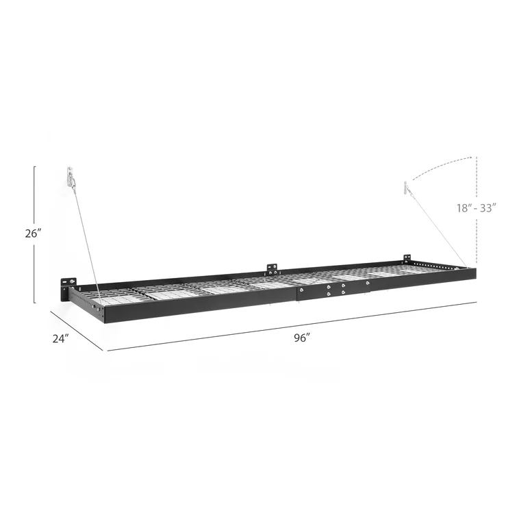 Pro Series 4 ft. x 8 ft. and 2 ft. x 8 ft. Wall Mounted Steel Shelf Set