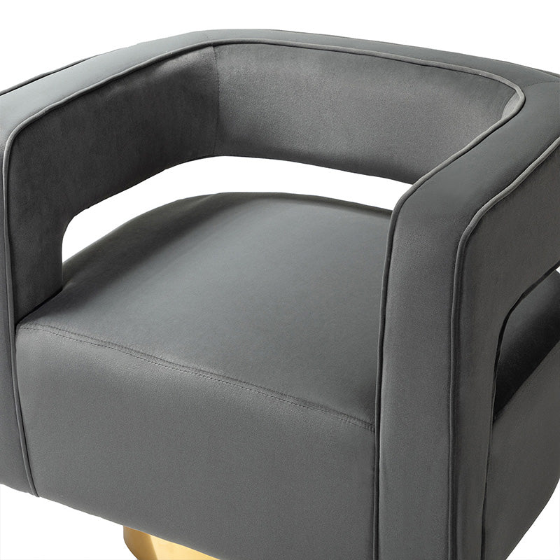 Agata Velvet Swivel Barrel Armchair