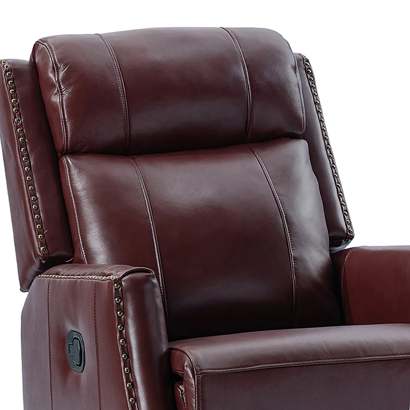 Epimetheus Genuine Leather Manual Swivel Recliner