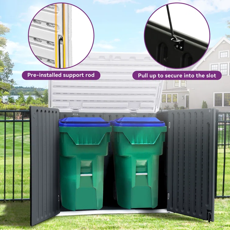 4.25 ft. W x 2.4 ft. D Resin Horizontal Storage Shed