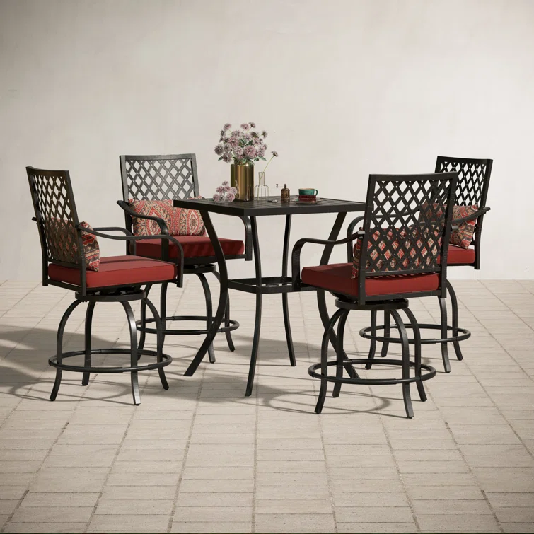 Alyne 4 - Person Square Outdoor Dining Set with Cushions