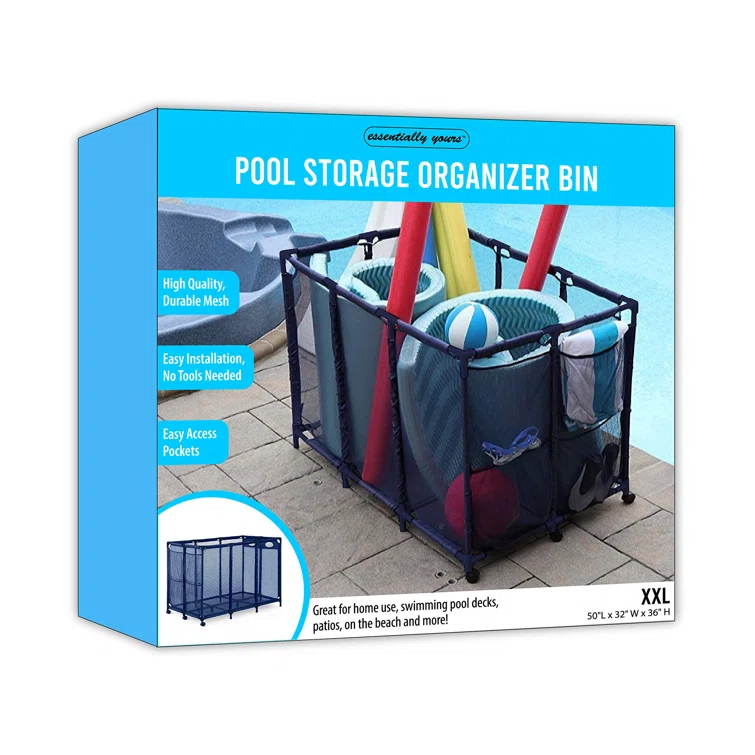 Essentially Yours 50'' W 0 Gallons Water Resistant Plastic Deck Box with Wheels