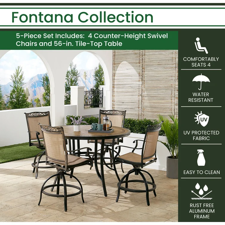 Mikenzy 4 - Person Outdoor Dining Set with Cushions