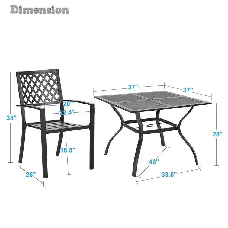 Alyah 4 - Person Square Outdoor Dining Set