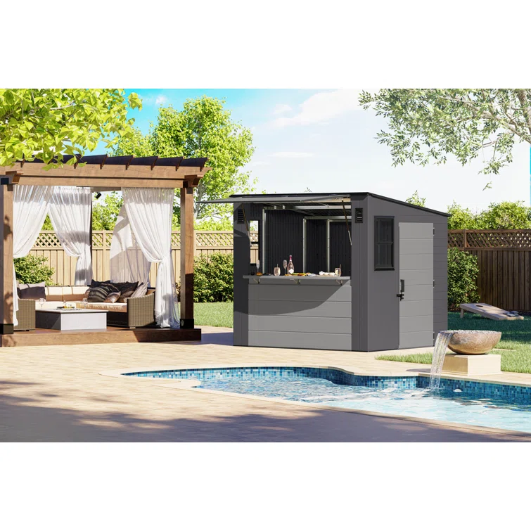 8 ft. x 7 ft. Cabana Entertainment Shed