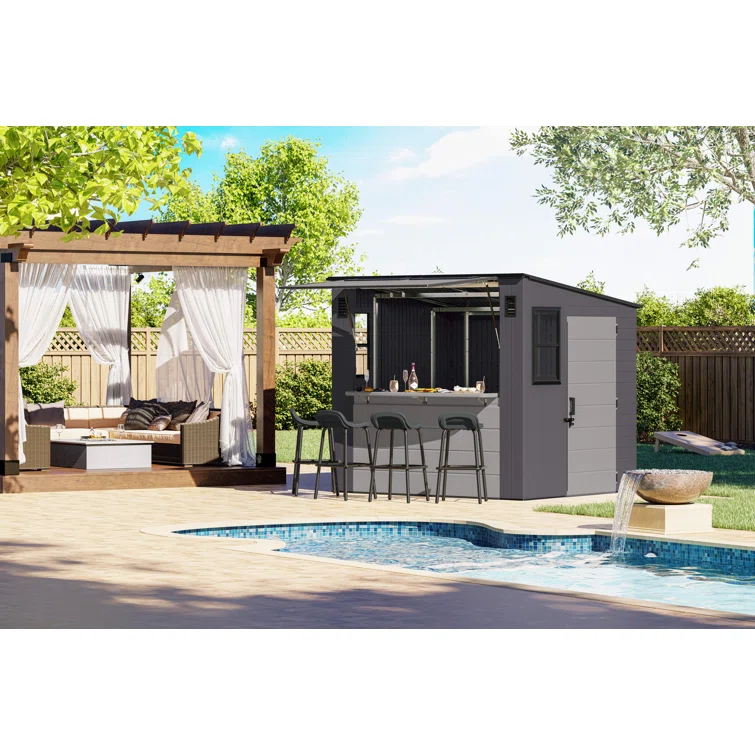 8 ft. x 7 ft. Cabana Entertainment Shed