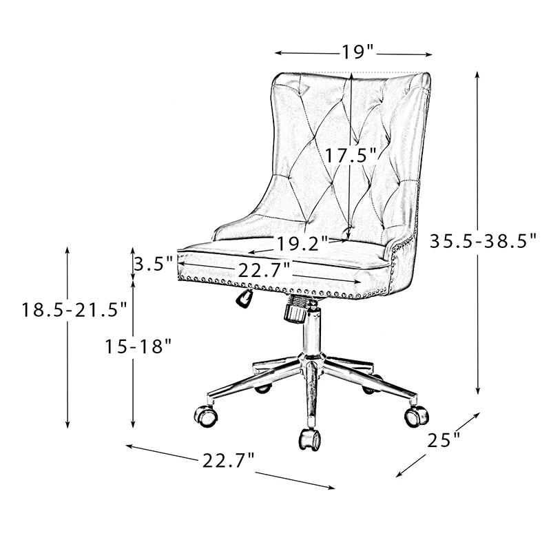 Euander Vegan Leather Task Office Chair