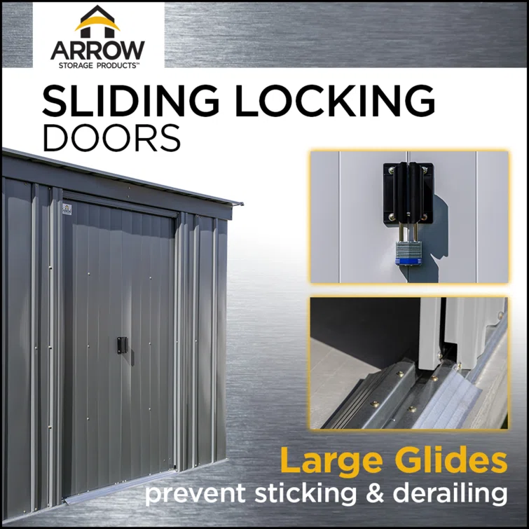 10 ft. W x 13 ft. 5 in. D Steel Vertical Storage Shed