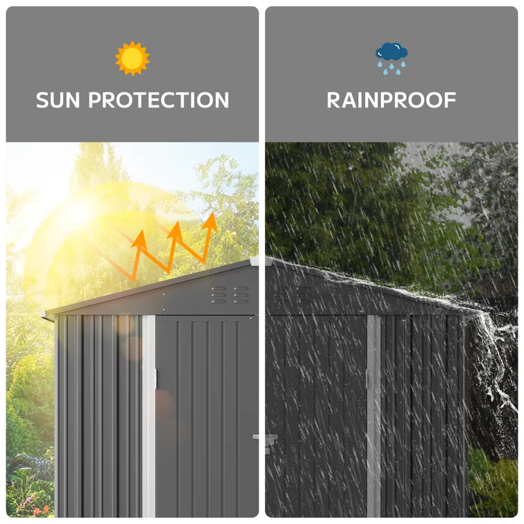 8 ft. W x 6 ft. D Outdoor Storage Shed